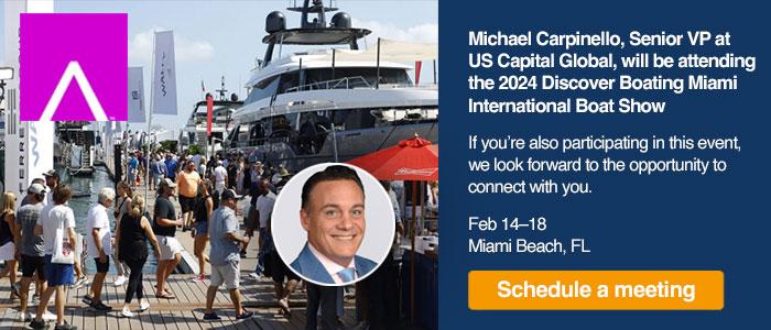 Michael Carpinello, Senior VP at US Capital Global, will be attending the 2024 Discover Boating Miami International Boat Show
